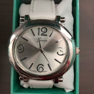 White and Silver Watch